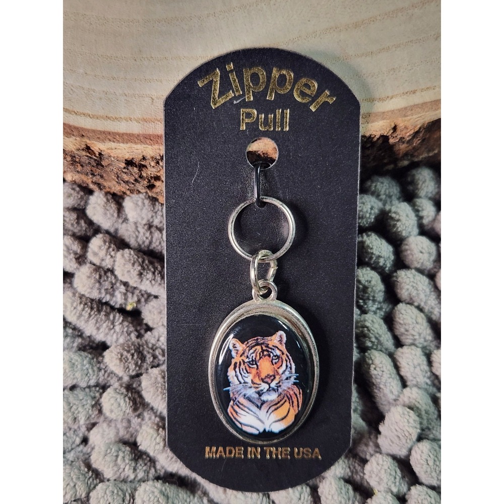 Tiger Zipper Pull Pendant~ Handmade- Montana Artistic Impressions 2005 Montana